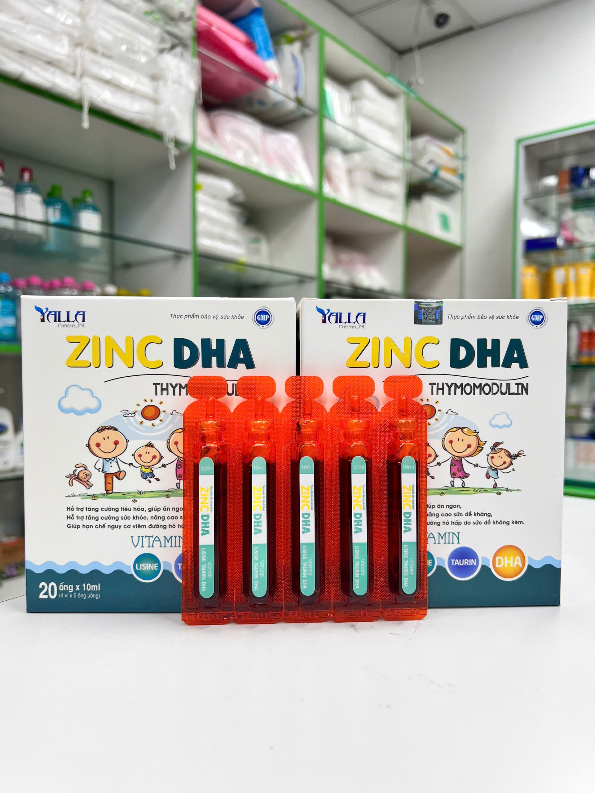 Thực Phẩm Bảo Vệ Sức Khoẻ ZinC DHA — sản phẩm thực tế và bao bì cần đối chiếu khi mua